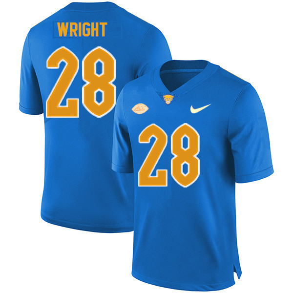 Men #28 Kyi Wright Pitt Panthers College Football Jerseys Sale-New Royal